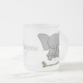 Tasse Givré Belle adorable dessin d'éléphant bébé (Devant droit)