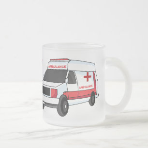 Tasse Givré Belle ambulance rouge caricature van