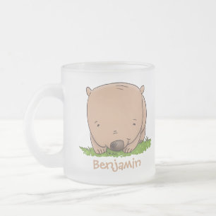 Tasse Givré Belle illustration de dessin animé de bébé wombat