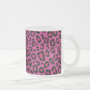 Tasse Givré Belle parties scintillant léopard rose chaud bril