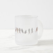 Tasse Givré Belle Simple Oiseaux Modernes Sur Un Fil (Devant droit)