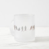 Tasse Givré Belle Simple Oiseaux Modernes Sur Un Fil (Devant gauche)