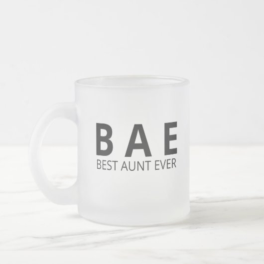 Tasse Givré Best Aunt Ever Mug, BAE Aunt Mug, Aunt Gift Glass  (Gauche)