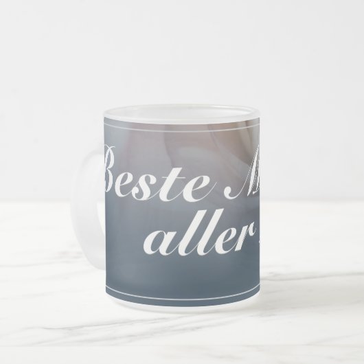 Tasse Givré Beste Mutaller Zeiten mit großer rosa Rose (Devant gauche)