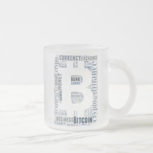Tasse Givré Bitcoin logo wordart graphiques