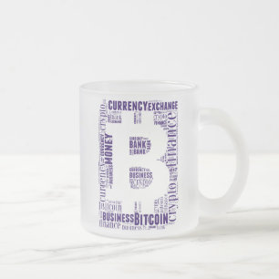 Tasse Givré Bitcoin logo wordart graphiques