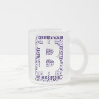Tasse Givré Bitcoin logo wordart graphiques