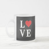 Tasse Givré Black LOVE Heart Moderne tendance (Gauche)