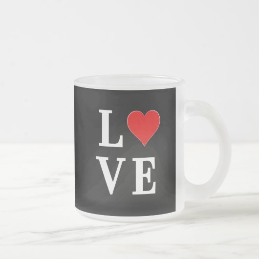 Tasse Givré Black LOVE Heart Moderne tendance (Droit)