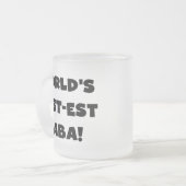 Tasse Givré Black Text Meilleurs T-shirts et cadeaux Baba (Devant gauche)