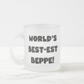 Tasse Givré Black Text Meilleurs T-shirts et cadeaux de Beppe (Gauche)
