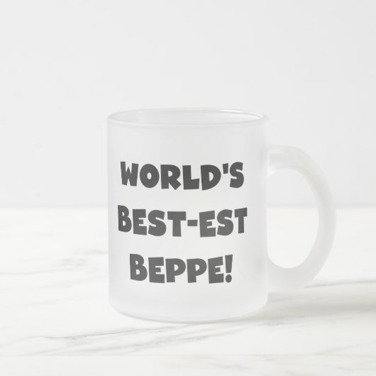 Tasse Givré Black Text Meilleurs T-shirts et cadeaux de Beppe (Droit)