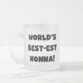 Tasse Givré Black Text Meilleurs T-shirts et cadeaux Nonna (Gauche)