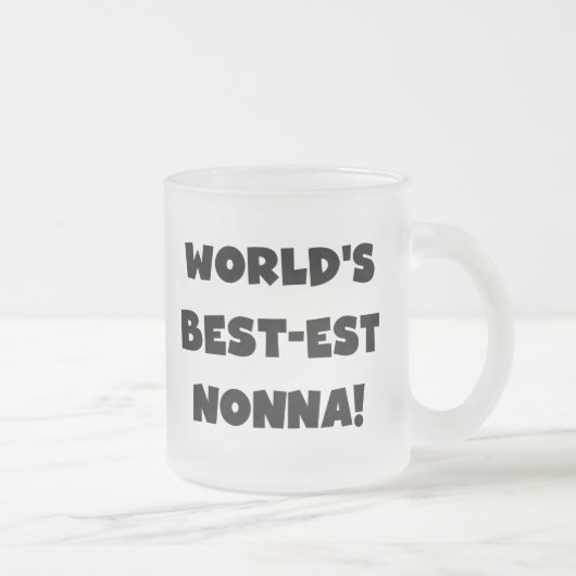 Tasse Givré Black Text Meilleurs T-shirts et cadeaux Nonna (Droit)