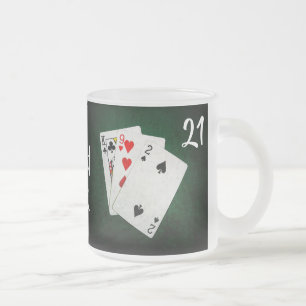 Tasse Givré Blackjack 21 points - Roi, Neuf, Deux - Bonne Chan
