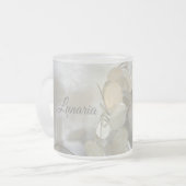 Tasse Givré Blanc sur blanc Lunaria Dollar argenté (Devant gauche)