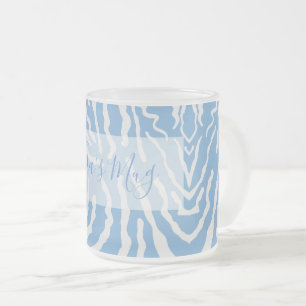 Tasse Givré Bleu blanc personnalisé