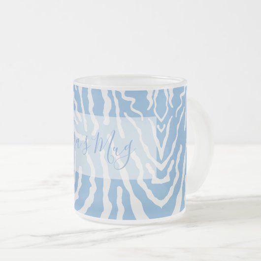 Tasse Givré Bleu blanc personnalisé (Devant droit)