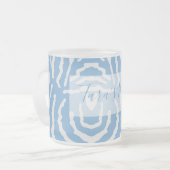 Tasse Givré Bleu blanc personnalisé (Devant gauche)