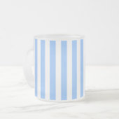 Tasse Givré Bleu et blanc rayures de bonbons (Devant gauche)