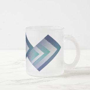Tasse Givré bleu turquoise gris ex pastel