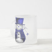 Tasse Givré Blue Christmas Snowman (Devant gauche)