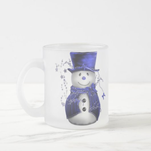 Tasse Givré Blue Christmas Snowman (Gauche)