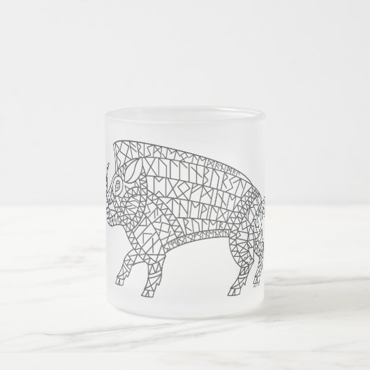 Tasse Givré Boar sauvage avec Runes (Centre)