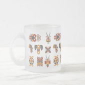 Tasse Givré Boho Geometric Pattern Mug, Earthy Tones Cup (Gauche)