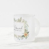 Tasse Givré Boho Sunflower Sage Mariage de verdure (Devant droit)