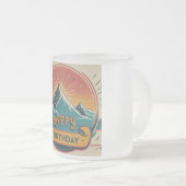 Tasse Givré Bonne conception d'anniversaire (Devant droit)