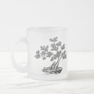 Tasse Givré Bonsai - Style chinois - noir et blanc