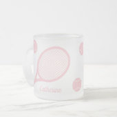 Tasse Givré Boule de tennis rose Pastel personnalisée (Devant gauche)