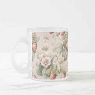 Tasse Givré Boulet d'aquarelle mignonne aux fraises
