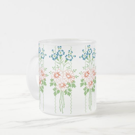 Tasse Givré Bouquet de fleurs baroques (Devant gauche)