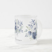 Tasse Givré Bouquet floral bleu et blanc (Devant droit)