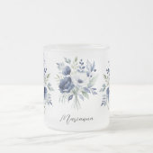 Tasse Givré Bouquet floral bleu et blanc (Centre)