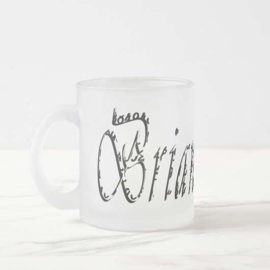 Tasse Givré Brian, Nom Fabriqué Avec Des Numéros, (Gauche)