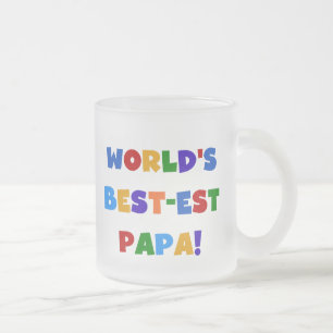 Tasse Givré Bright Colours World's Best Papa Tshirts and Gifts