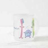 Tasse Givré Brosse à dents mignonne dentifrice dentaire soie d (Devant droit)