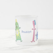 Tasse Givré Brosse à dents mignonne dentifrice dentaire soie d (Centre)