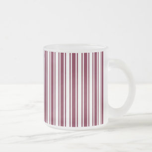 Tasse Givré Burgundy rouge et blanc bonbons rayures