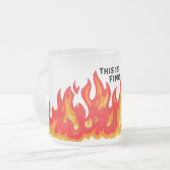 Tasse Givré "Ça va" (noir + feu et flammes) (Devant gauche)