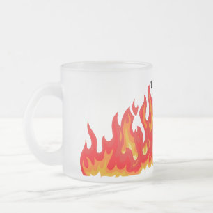 Tasse Givré "Ça va" (noir + feu et flammes)