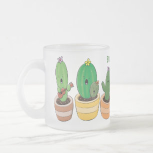 Tasse Givré Cactus trio chantante mignonne dessin animé