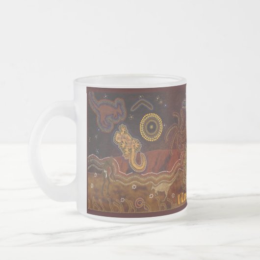Tasse Givré Cadeau d'art aborigène australien (Gauche)