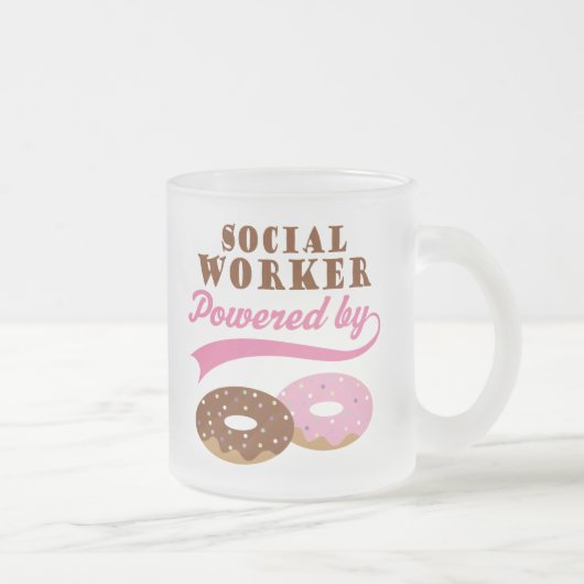 Tasse Givré Cadeau drôle d'assistant social (Droit)