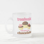 Tasse Givré Cadeau drôle de tromboniste de chocolat (Gauche)