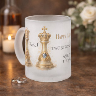 Tasse Givré Cadeau élégant pour roi et reine du 50e anniversai