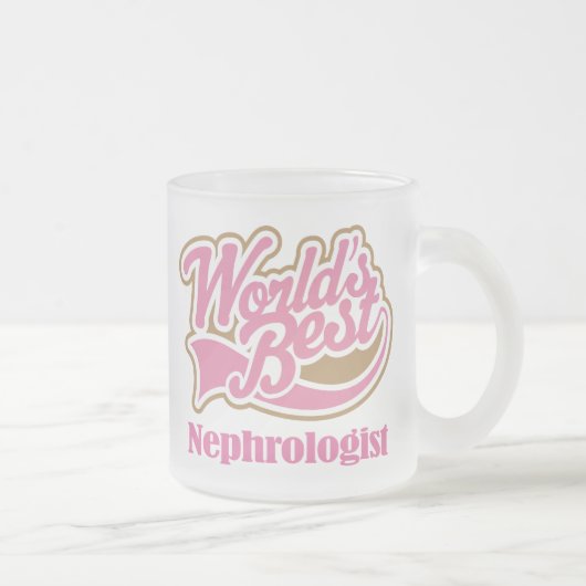 Tasse Givré Cadeau rose de néphrologue (Droit)